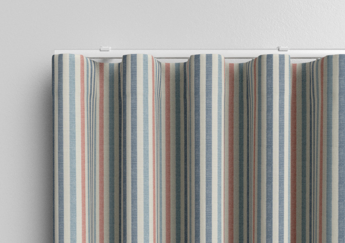 Emily Bond Cornish Stripe, Blue Multi - Made to Measure Curtains - Image 13